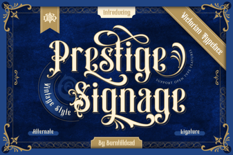 Elegant Prestige Signage Font for Sophisticated Design Projects