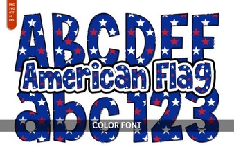 Creative American Flag Font Designs for Projects