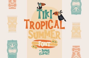 Tiki Tropical Summer Font for Vibrant Design Projects