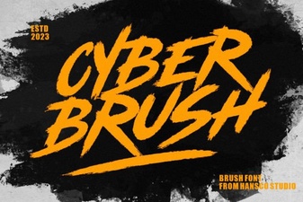Cyber Brush Font for Bold Digital Design Projects